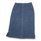 Y2K Medium Wash Denim Midi Skirt (XL)