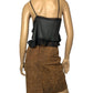 80’s/90’s Leopard Print Leather Skirt (S/M)