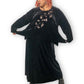 90’s/Y2K Jazz II Black Velvet Long Sleeve Maxi Dress (3X)