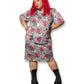 80’s Retro Floral Layered Dress (1X/2X)
