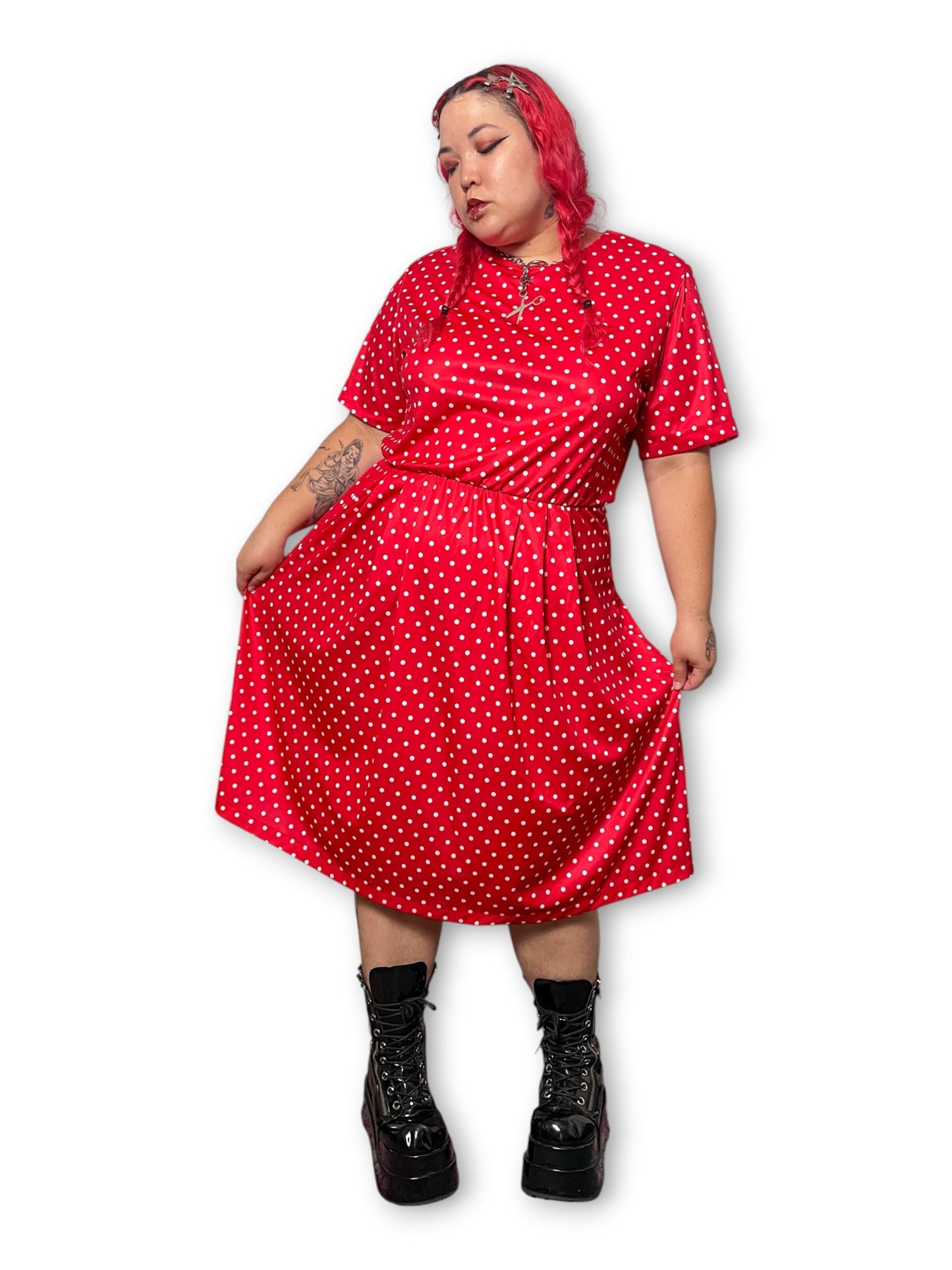 90’s/Y2K Polka Dot A-Line Dress (1X/2X)