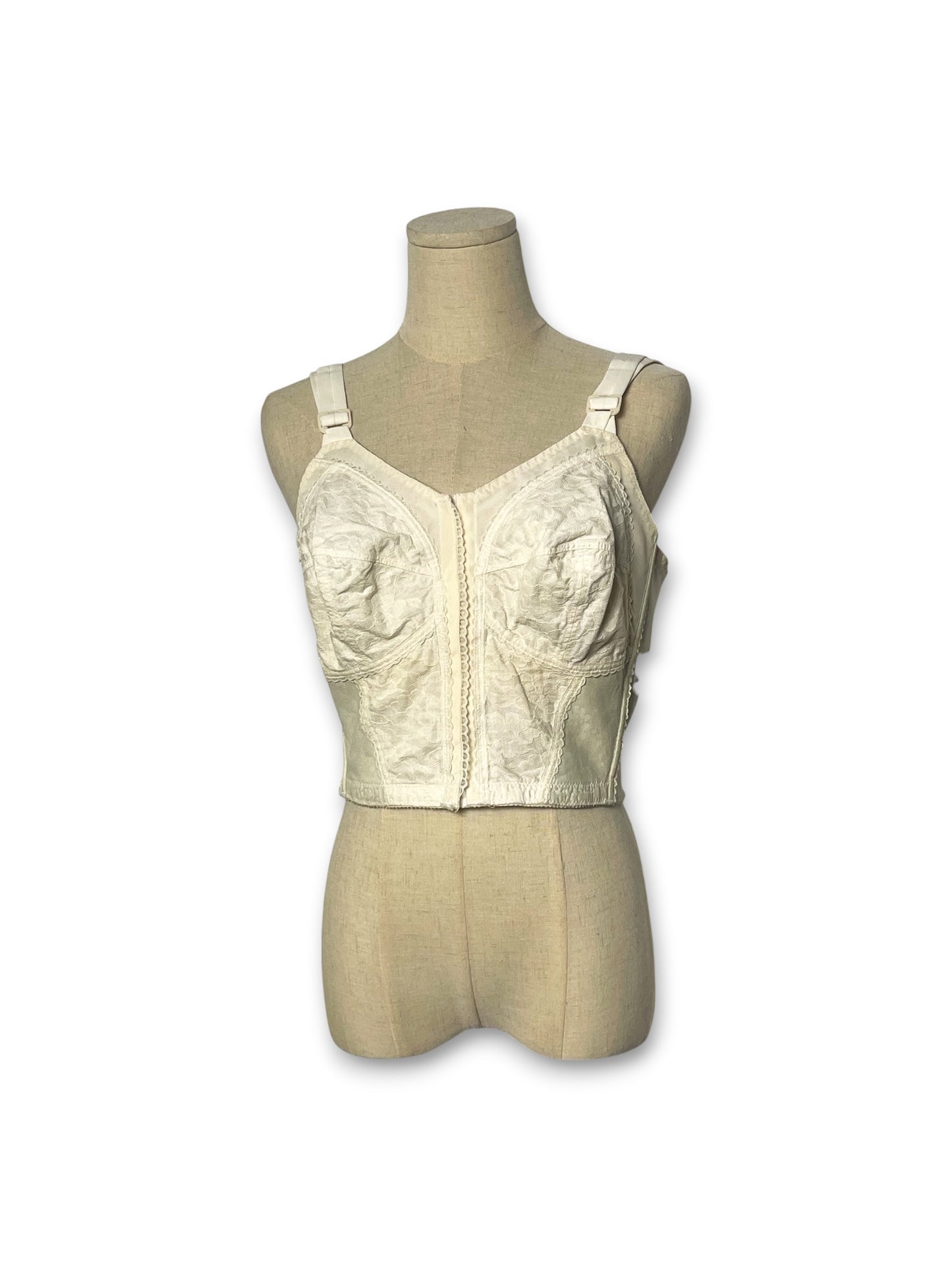 60’s/70’s Ivory Longline Corset Bra (40B)
