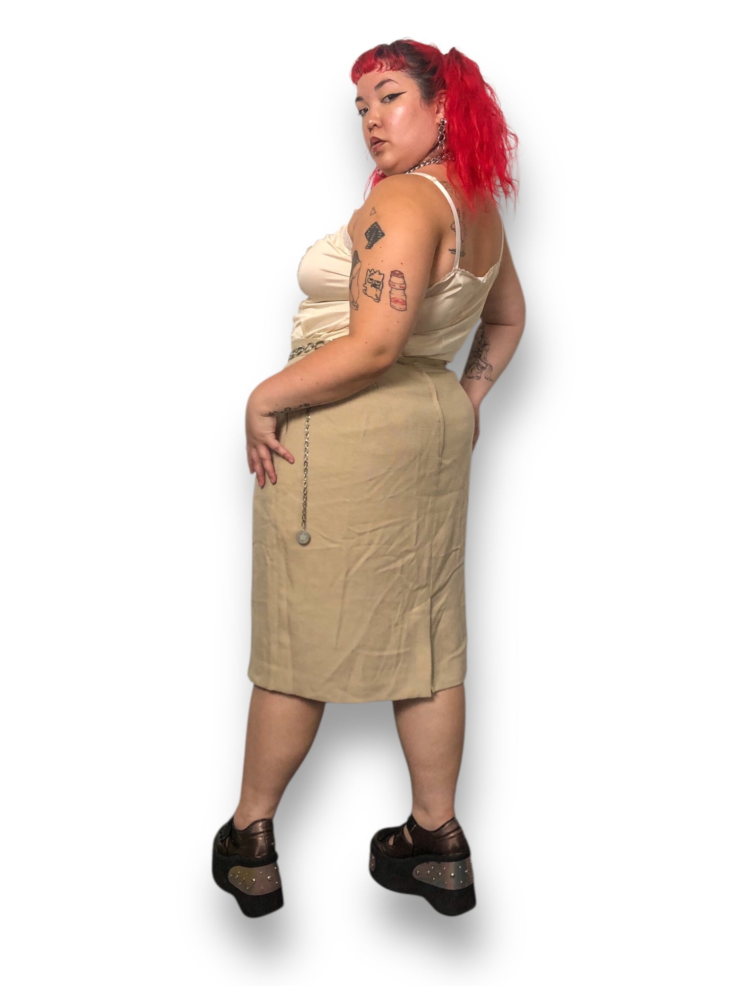 90’s Worthington Khaki Pencil Skirt (2X)