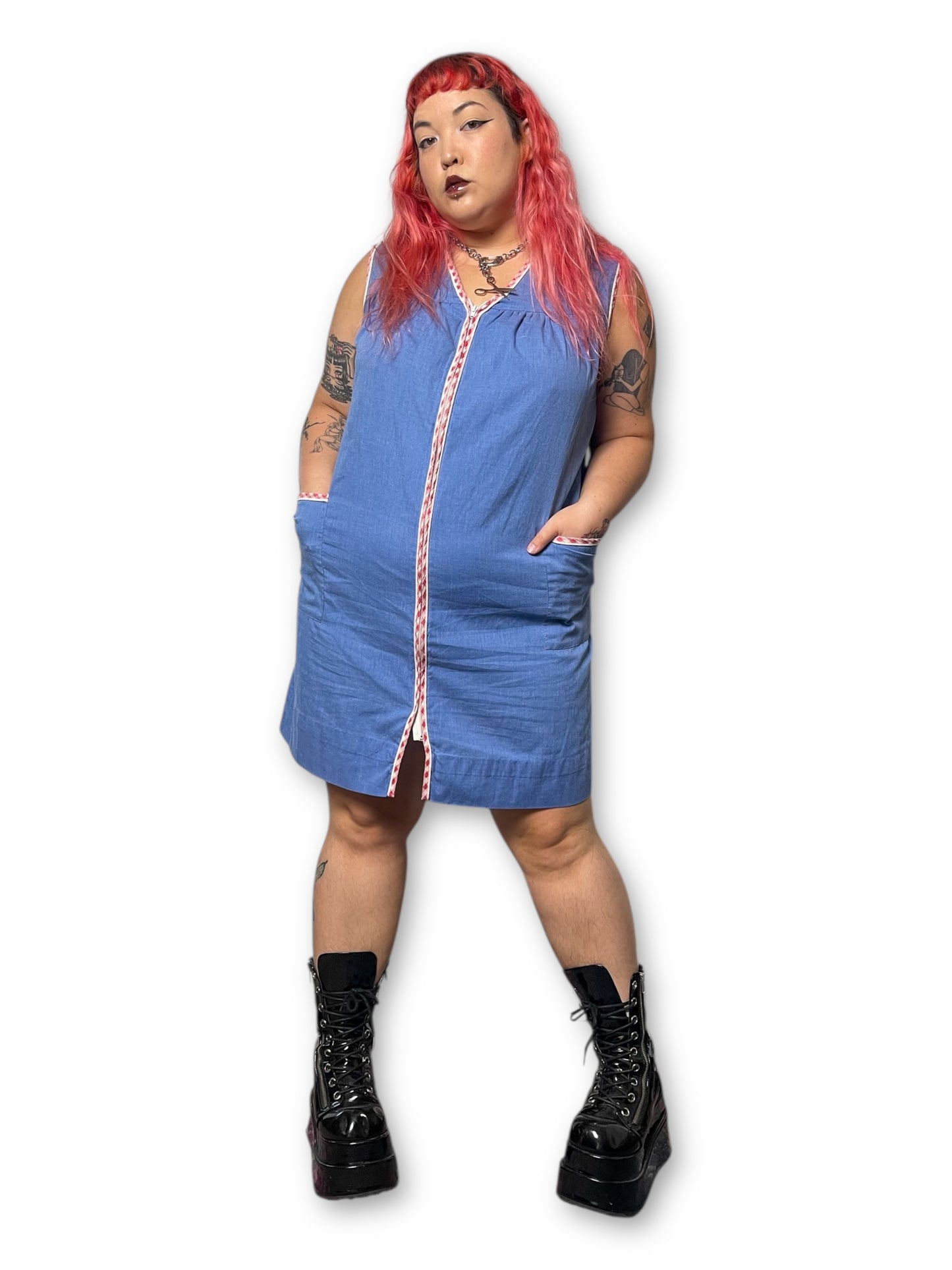 80’s Granada Blue House Dress (XL)