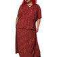 90’s Maggie McNaughton Burgundy Print 2-Piece Set (3X)