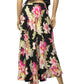 90’s/Y2K Jones New York Black Floral Print Skirt (M/L)