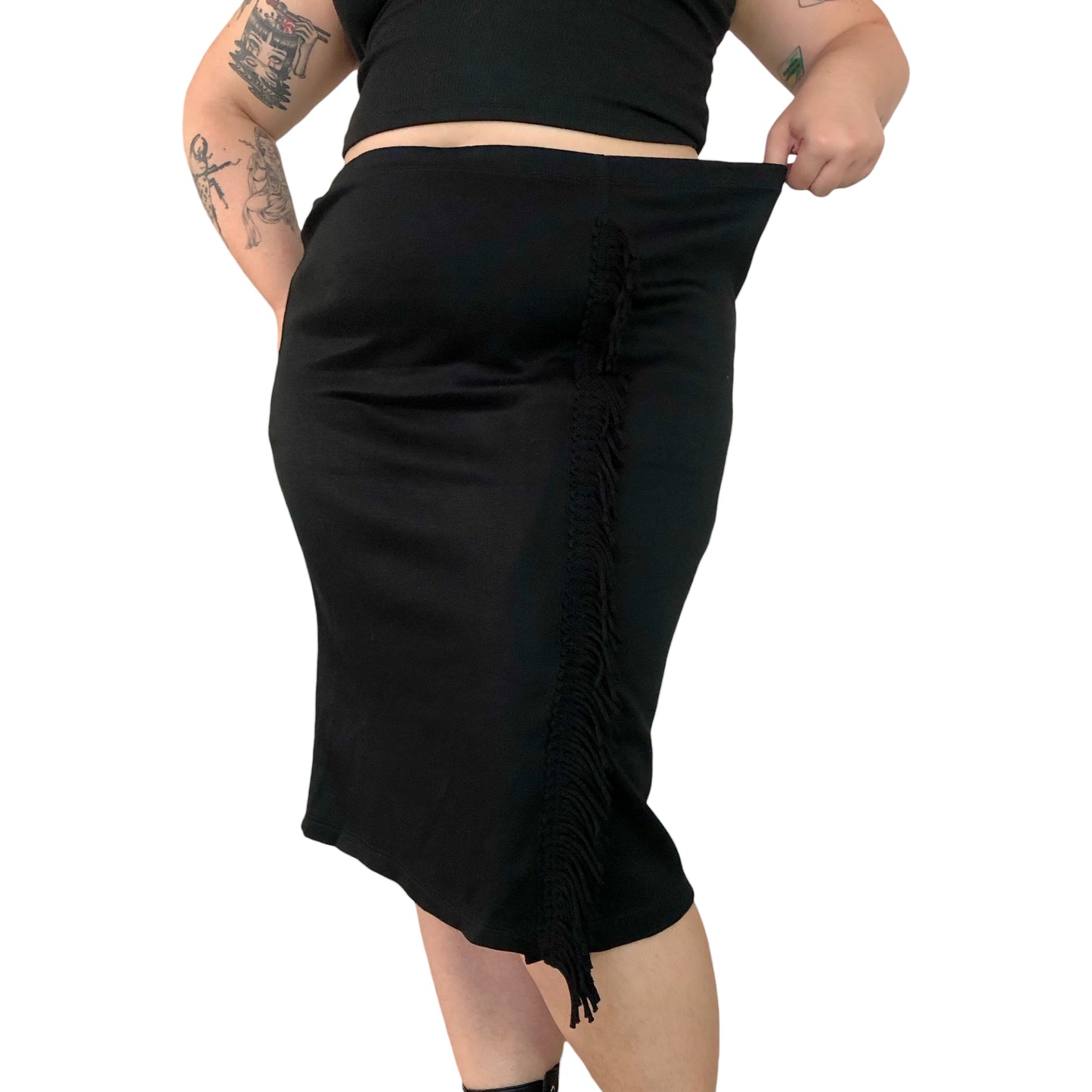 90’s/Y2K Black Pencil Skirt (XL)