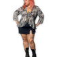 90’s/Y2K Pleated Sheer Blouse (2X)