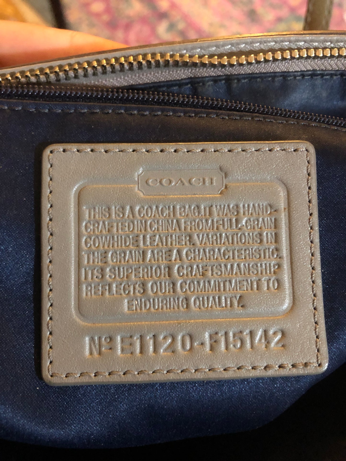 Coach Patent Olive Khaki Purse
