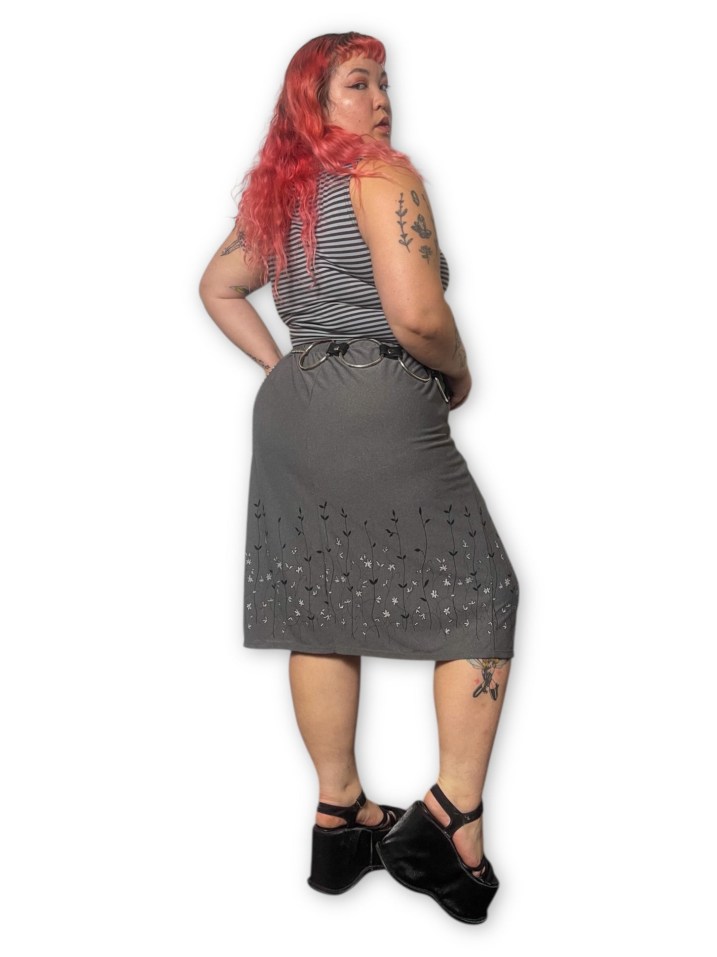 Vintage Grunge Floral Skirt (2X/3X)