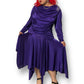 80’s David Rose Purple Retro Cocktail Dress (2X)