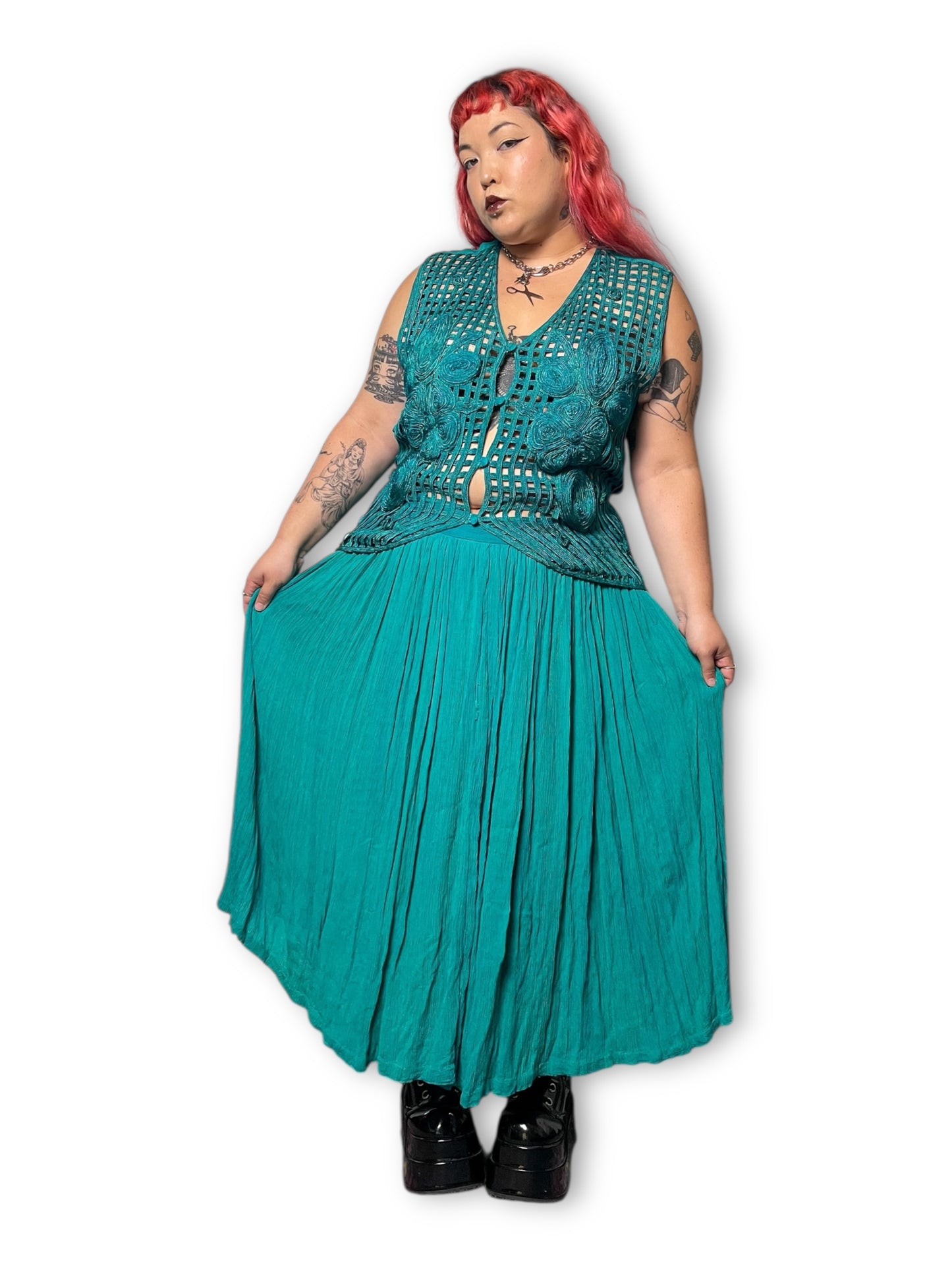 90’s Brownstone Woman Turquoise 2-Piece Set (2X)