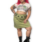 Y2K Light Green Mini Skirt (3X)