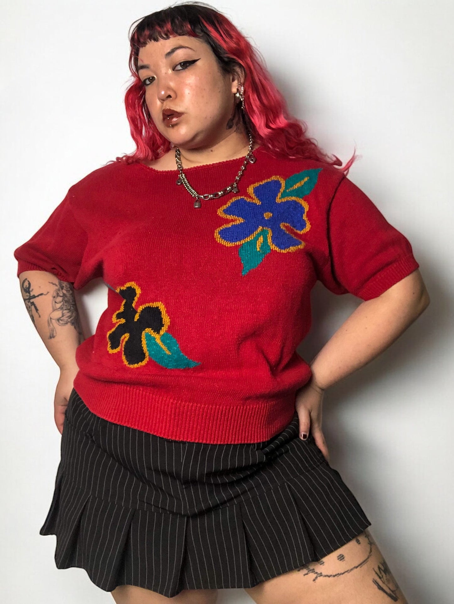 80’s Rejoice! Red Knit Shirt (2X)