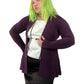 Y2K Chico’s Purple Slinky Ribbed Cardigan (L)