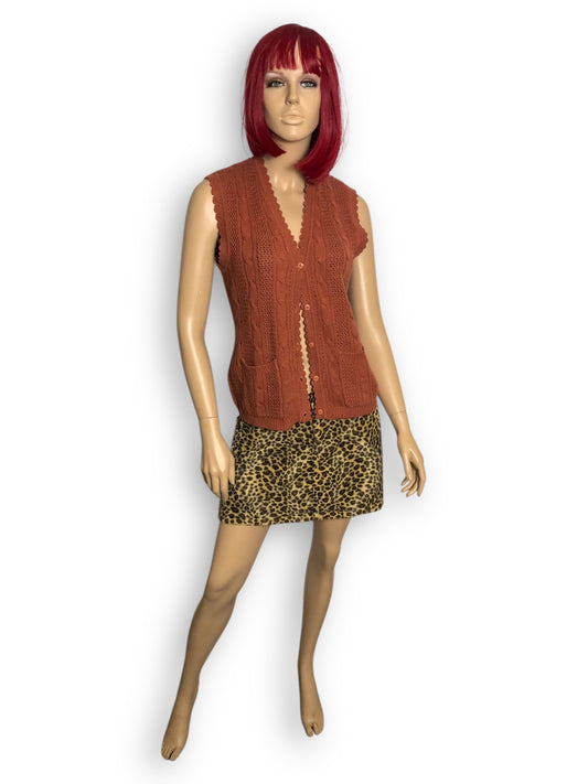 90’s Amusante Chestnut Knit Vest (L)