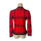 80’s Plaid Knit Cardigan Sweater (XS/S/M)