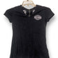 Harley Davidson Black V-Neck Top (S)