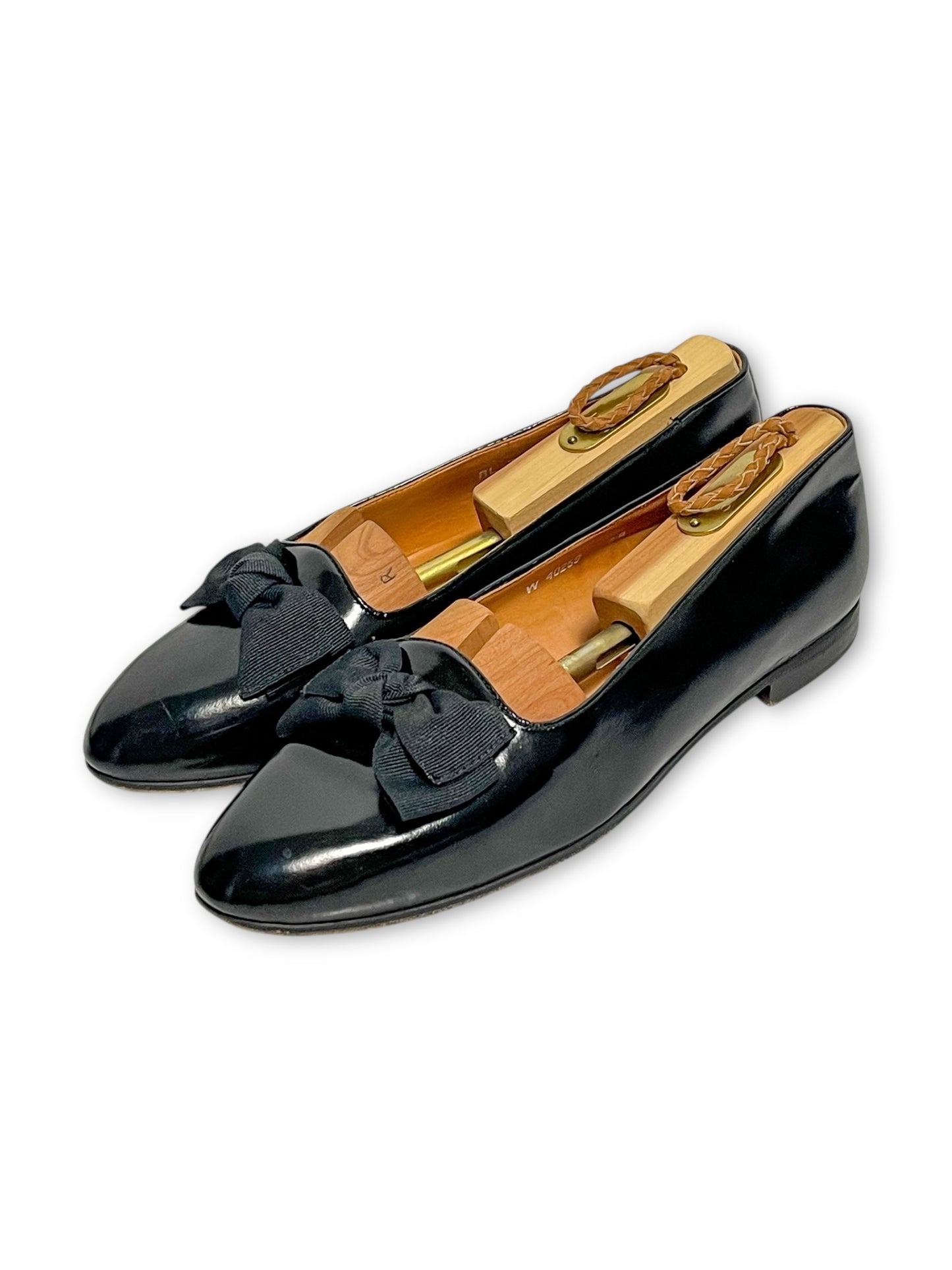 Vintage Ralph Lauren Patent Black Leather Flats (8)