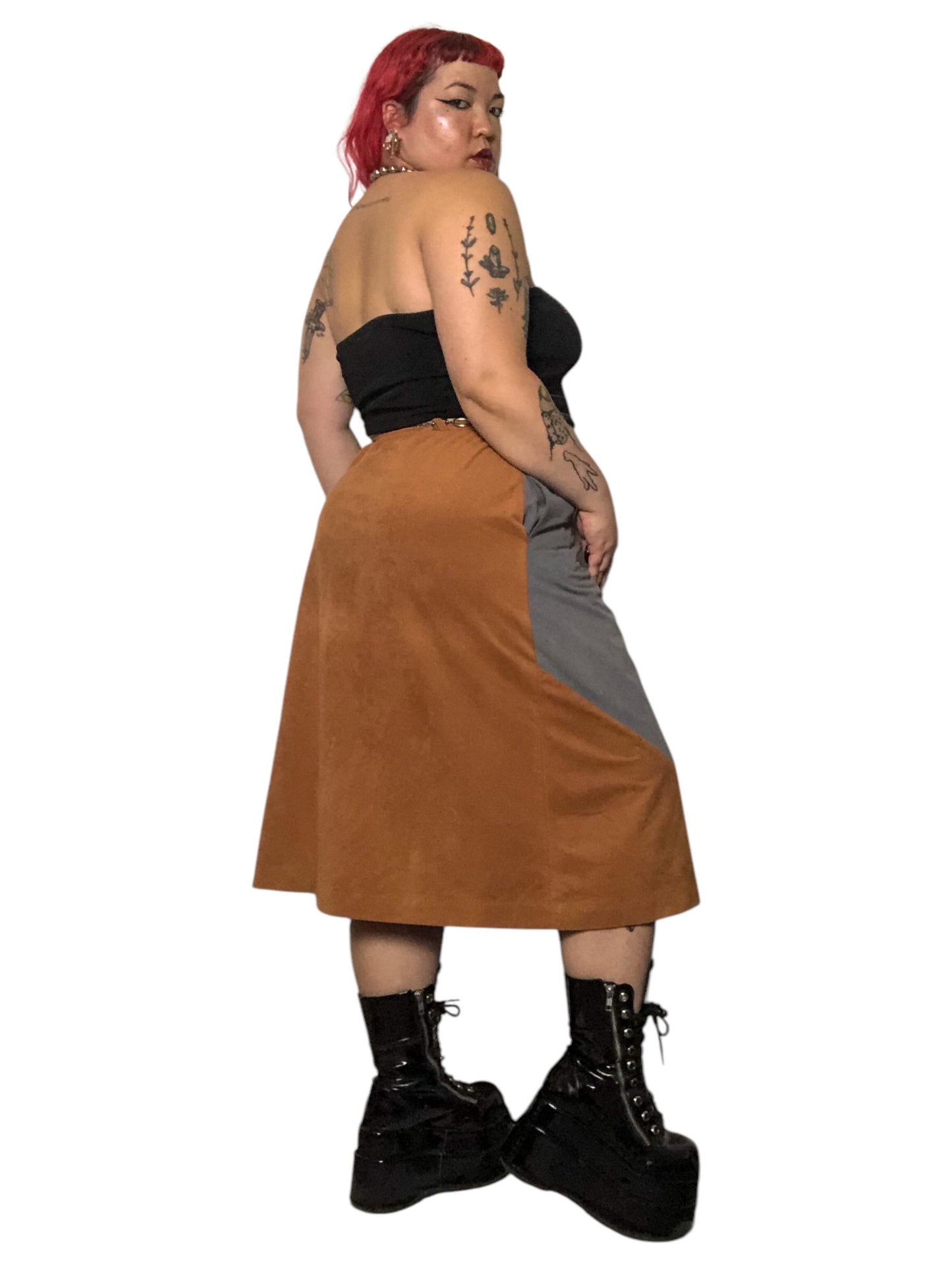 90’s Tumbleweeds Neutral Colorblock Skirt (XL/2X/3X)