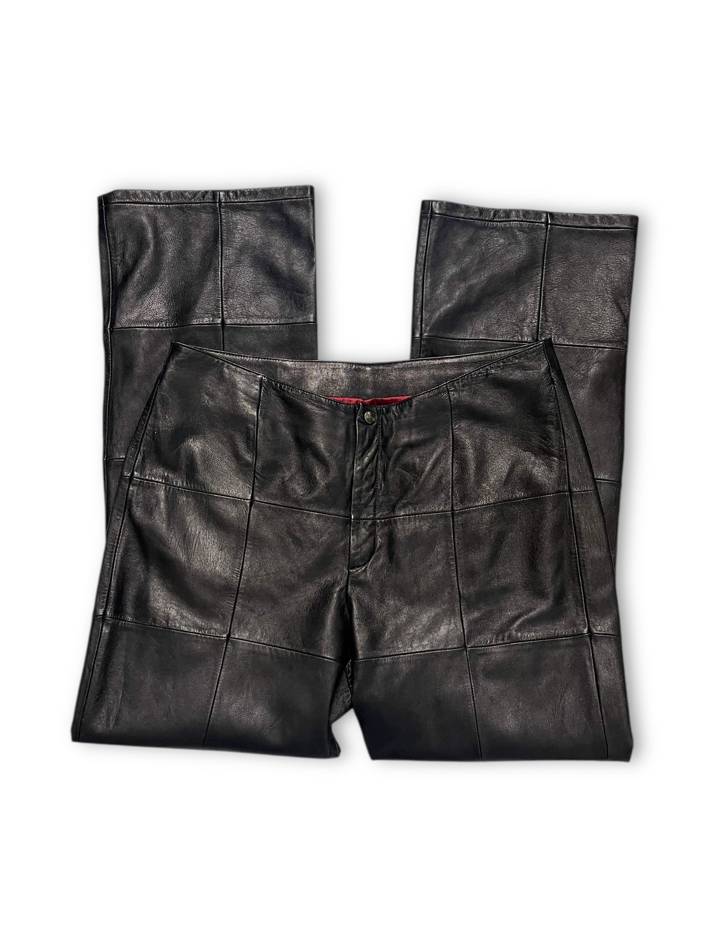 90’s Venus Williams for Wilsons Black Patchwork Leather Pants (L)