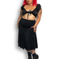 90’s/Y2K Chico’s Travelers Black and White Polka Dot Skirt (L/XL/2X)