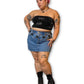 Denim Mini Skirt (1X)