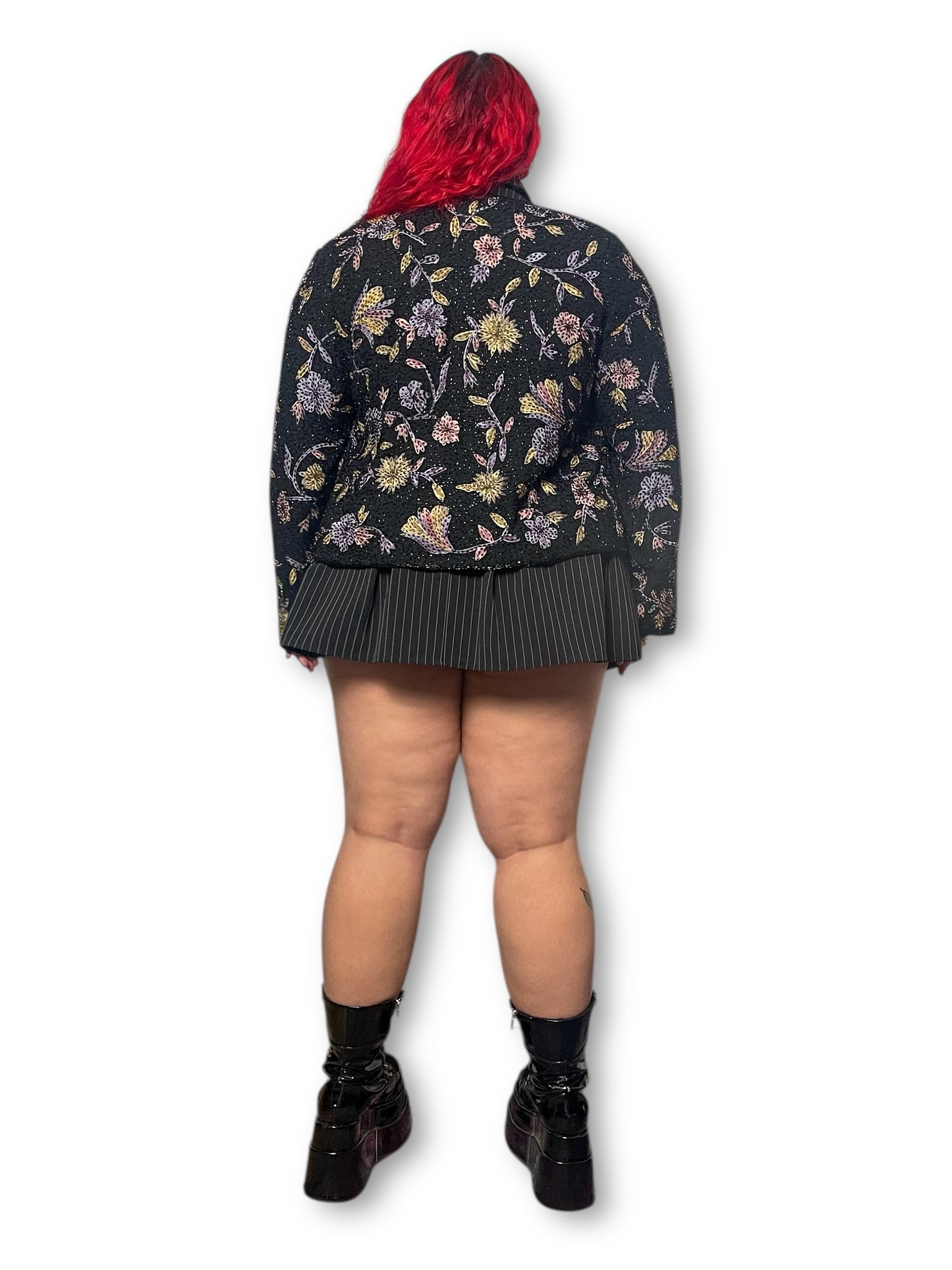 90’s/Y2K Draper’s & Damon’s Floral Beaded Cardigan (XL)