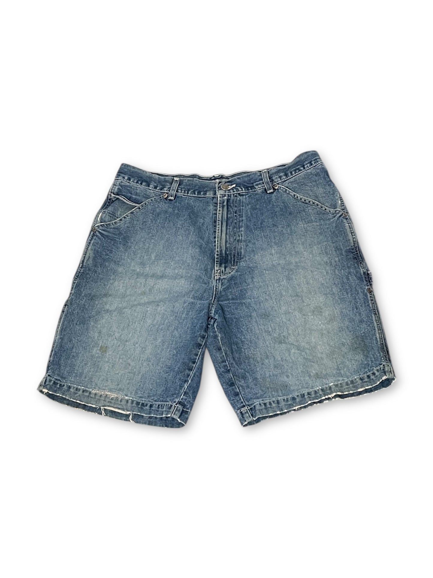Y2K Structure Denim Cargo Shorts (L/XL)