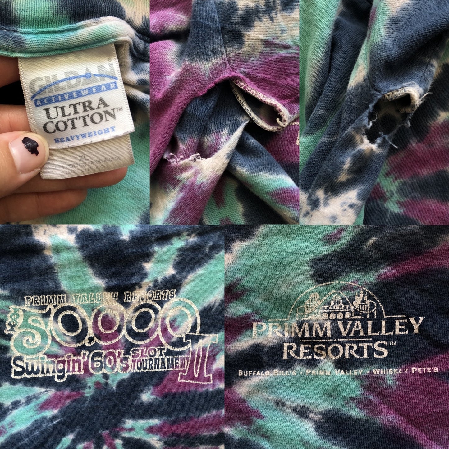 90's Primm Valley Resorts Tie Dye T-Shirt (XL)