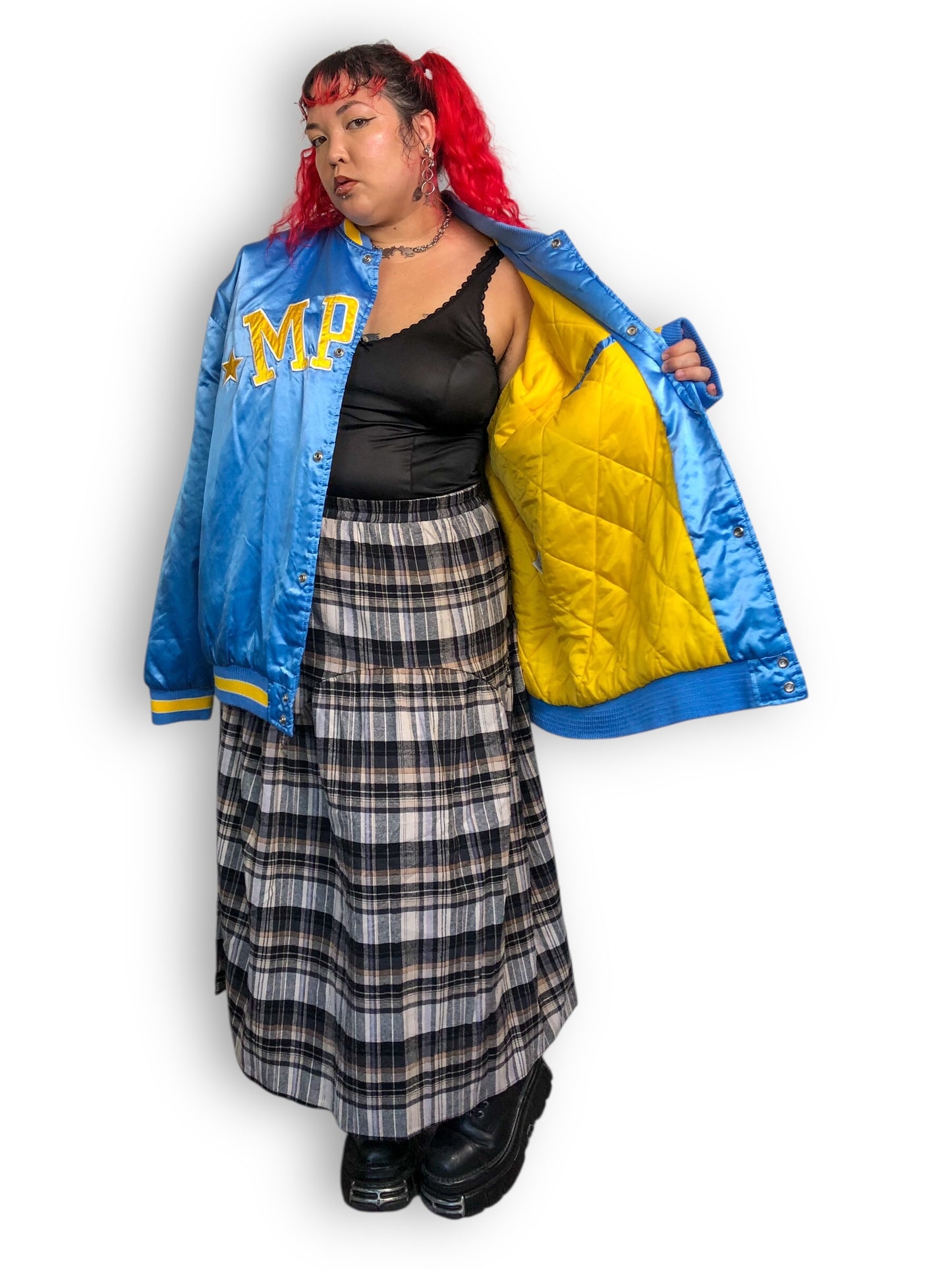 90’s Hardwood Classics Minneapolis Lakers Sky Blue Satin Bomber Jacket (3X/4X/5X/6X)