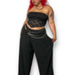 90’s Alex Evenings Black Mesh Layered Pants (3X)