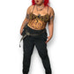 Y2K American Sweetheart Black Corduroy Pants (XL/2X)