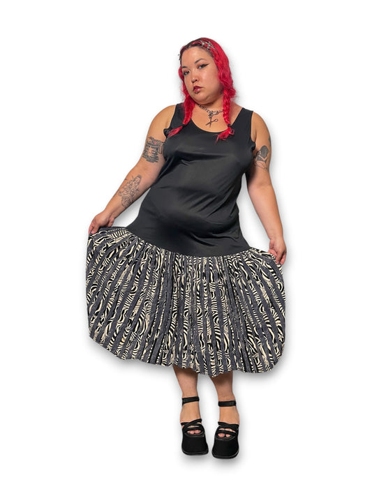 80’s/90’s Boho Grunge Midi Dress (XL/1X)