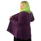 Y2K Chico’s Purple Slinky Ribbed Cardigan (L)