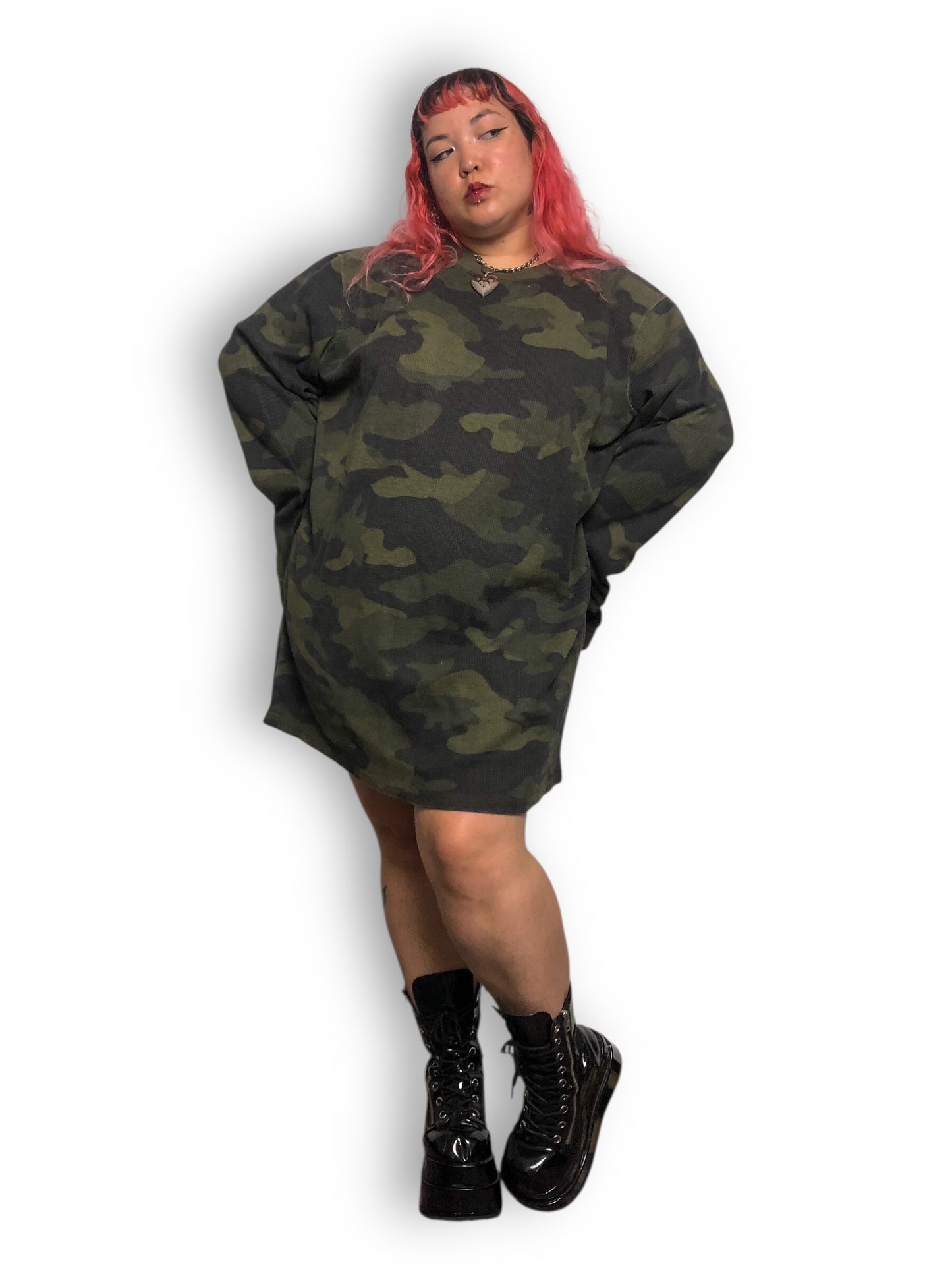 Y2K/Modern KingSize Camo Thermal Long Sleeve Shirt (3X)