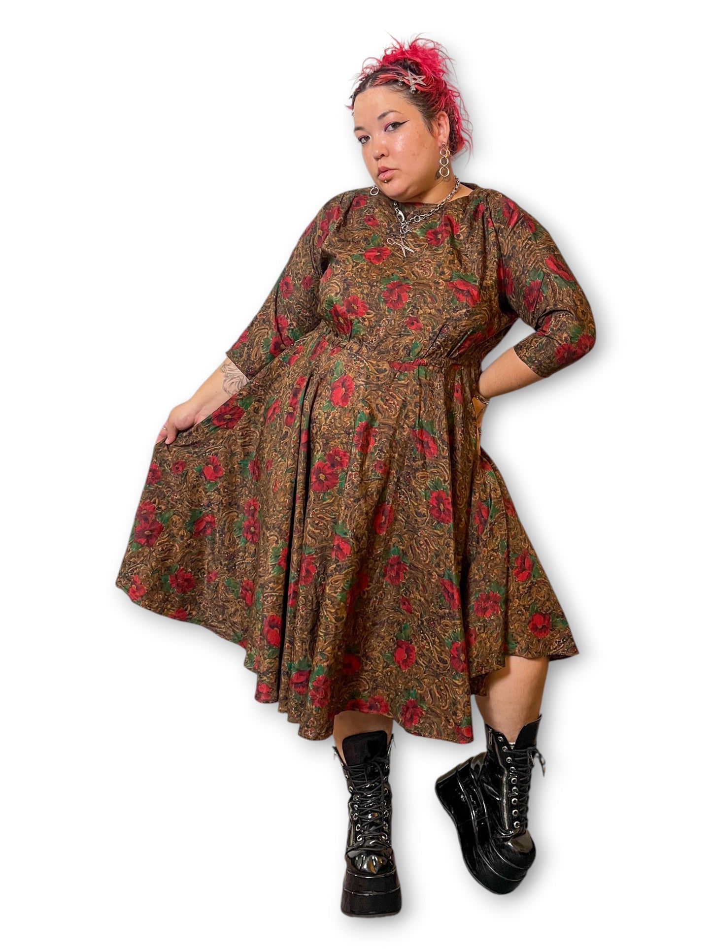 70’s/80’s Retro Boho Dress (2X/3X)