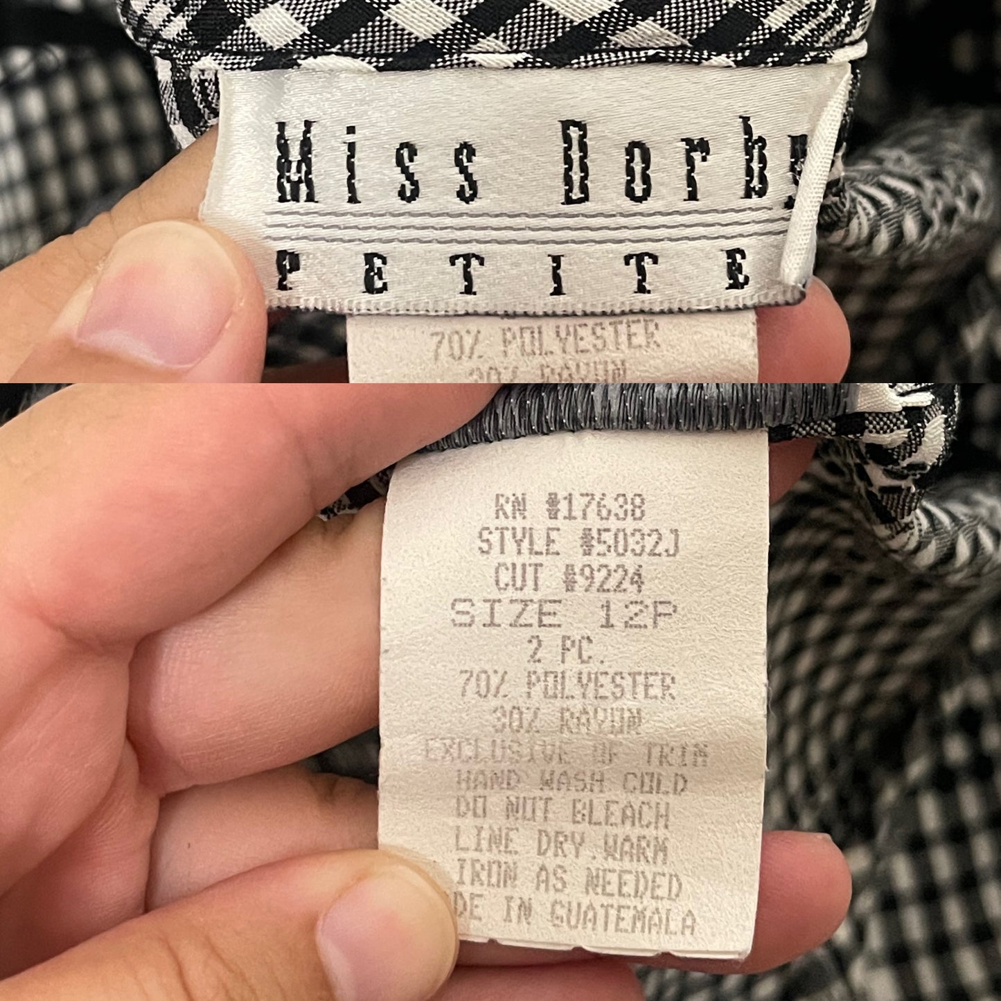 90’s Gingham Plaid Maxi Dress (L)