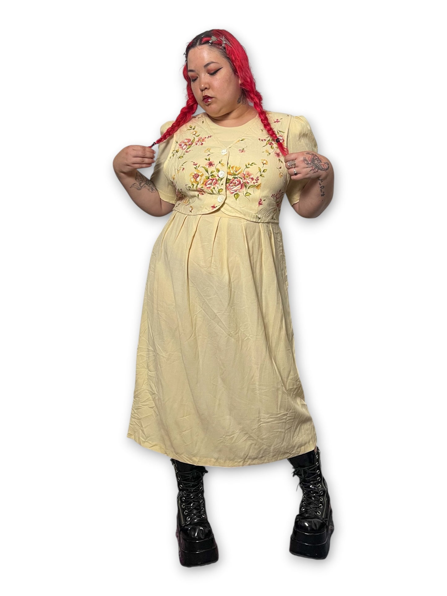 Y2K Prairie Cottage Maxi Dress (1X)