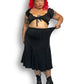 90’s/Y2K Chico’s Travelers Black and White Polka Dot Skirt (L/XL/2X)