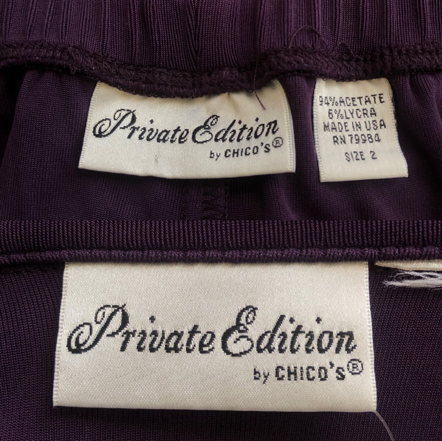 90’s Private Edition by Chico’s Plum Slinky 3-Piece Set (XL)