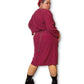 80’s Burgundy Polka Dot Secretary Dress (3X)