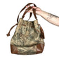 80’s/90’s Liz Claiborne Khaki Floral Print Bucket Bag