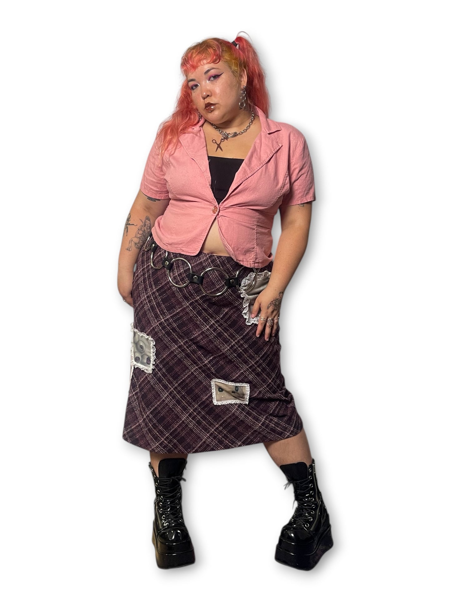Y2K Short Sleeve Blazer Jacket (1X/2X)