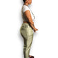 90’s Adrianna Papell Pistachio Green Silk Pants (2X)