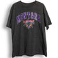 90’s/Y2K Montana Gray Striped T-Shirt (L)