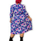 80’s Retro Floral Pleated Dress (1X/2X)