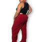 Y2K Joanna Red Faux Suede Pants (3X)