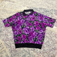 80’s Floral Retro Collared Blouse (L/XL)