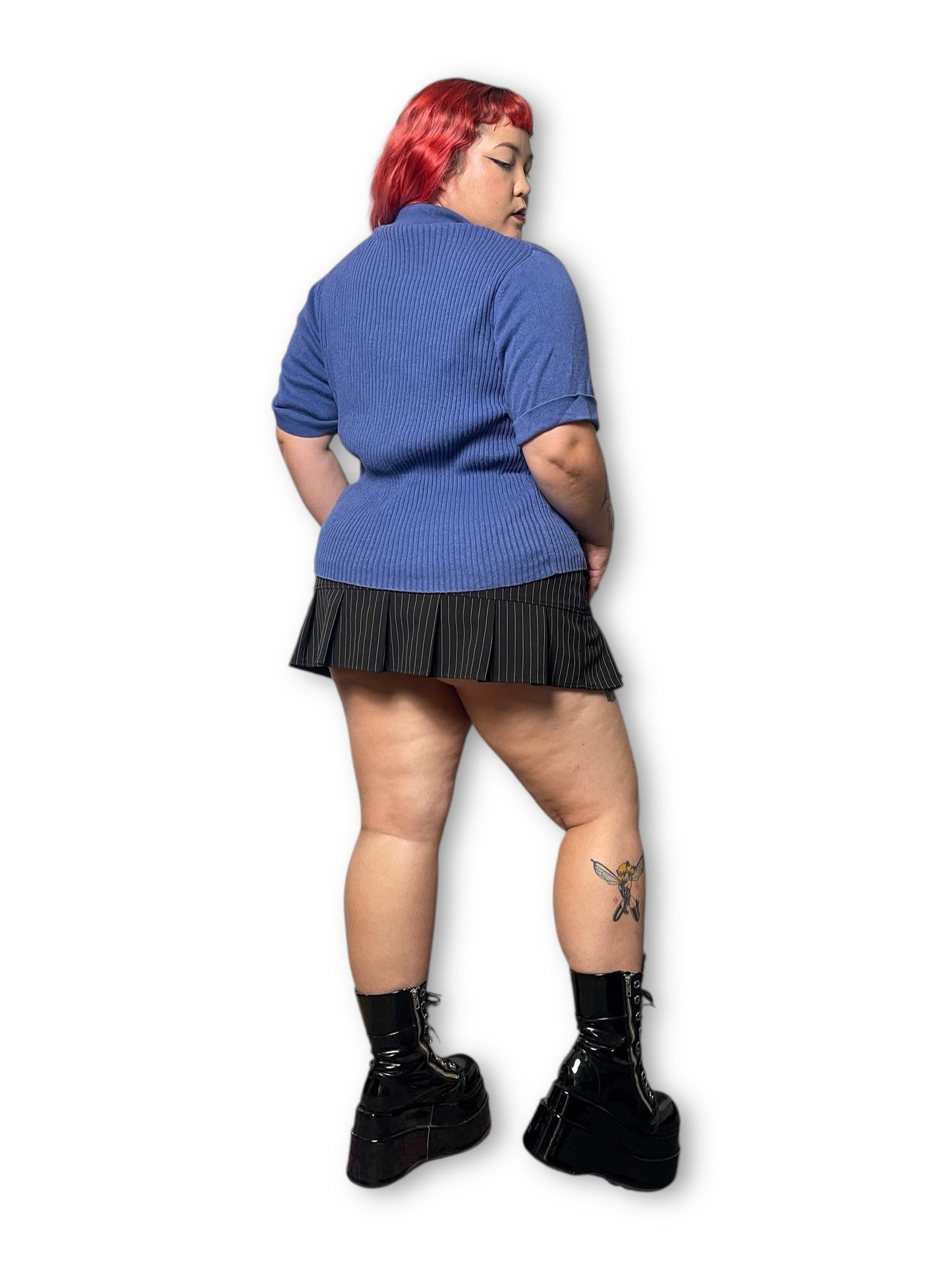 90’s Sag Harbor Blue Knit Blouse (L)